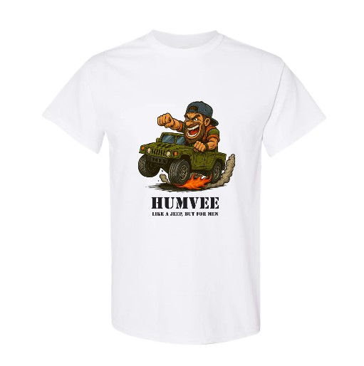 T-shirt white Humvee