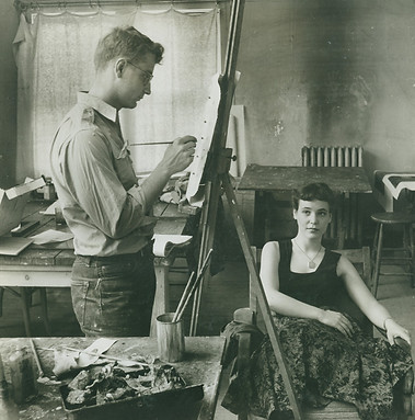 Rhoda posing for artist.jpg