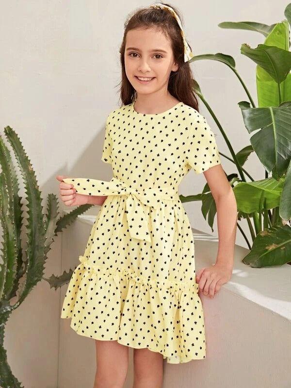 Thumbnail: Poly Cotton Dress For Girl ED-8