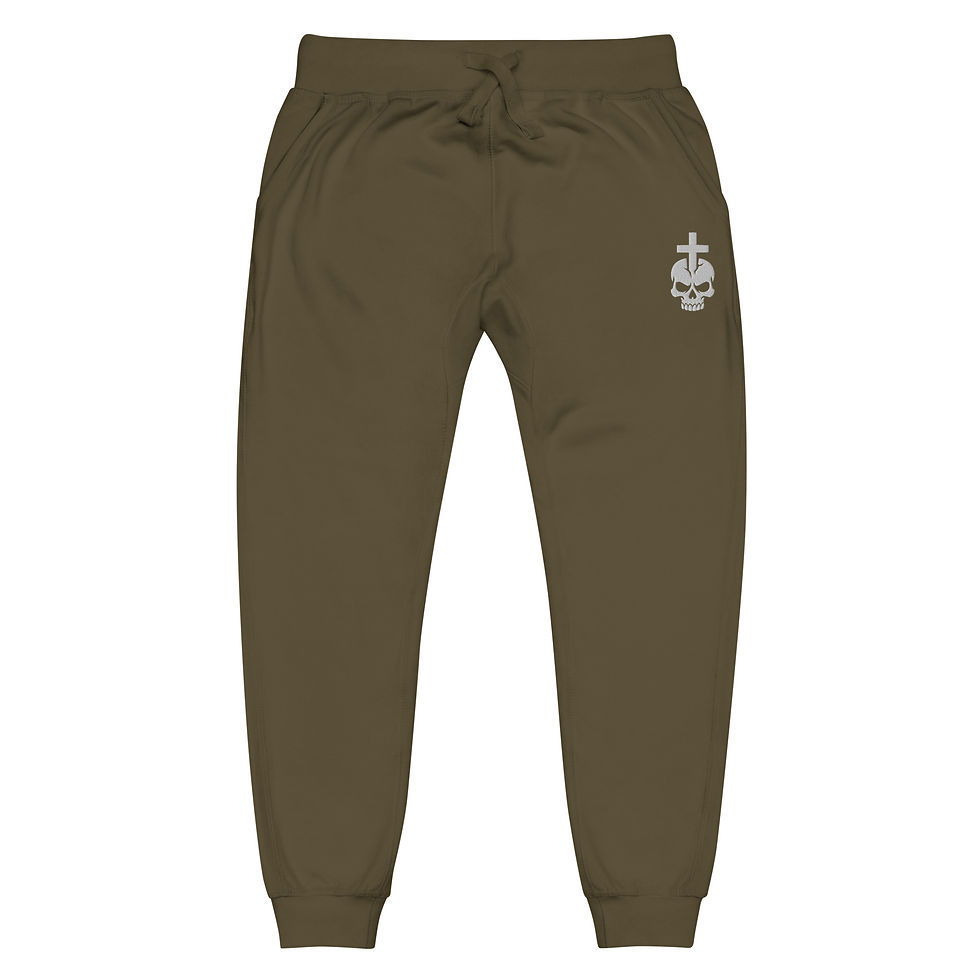 Thumbnail: Embroidered Unisex fleece sweatpants