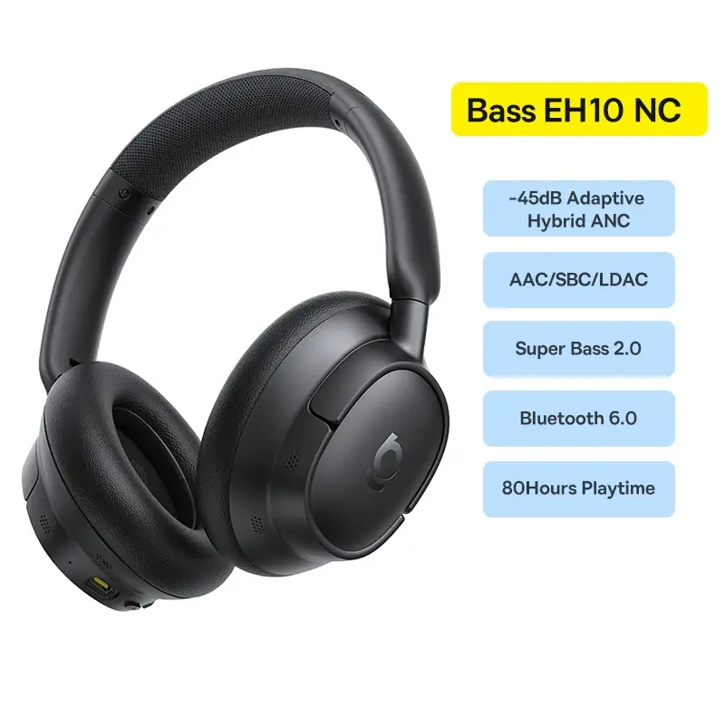Miniatura: Baseus Bowie H1s Wireless Headphones Bluetooth 5.4 Noise Canceling 46dB