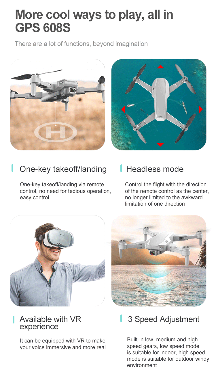 Miniatura: Hot Selling 5G Brushless Optical Flow Dual Lens 6K HD Aircraft Quadrotor