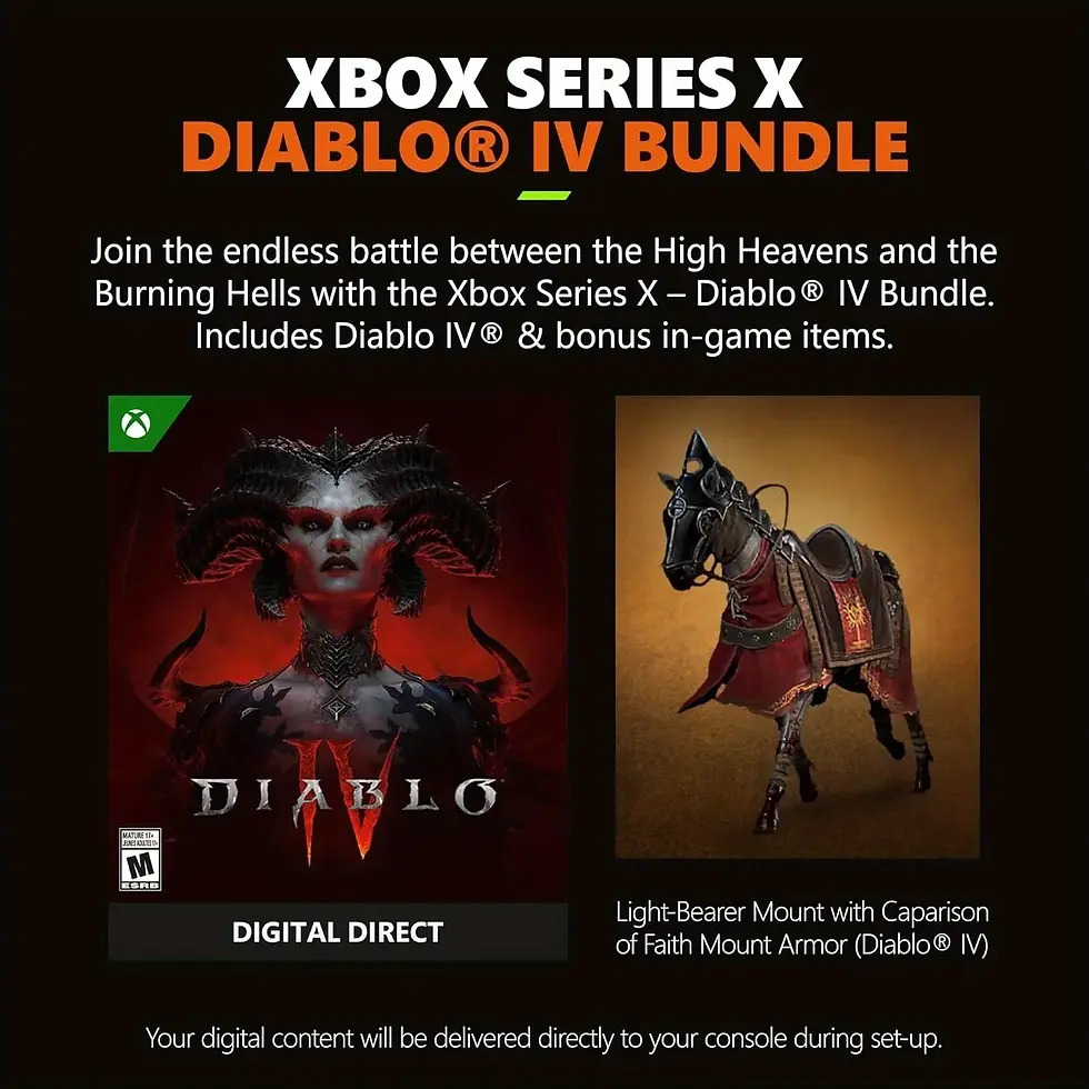Miniatura: Microsoft Xbox Series X 1TB Console Diablo IV Bundle Black