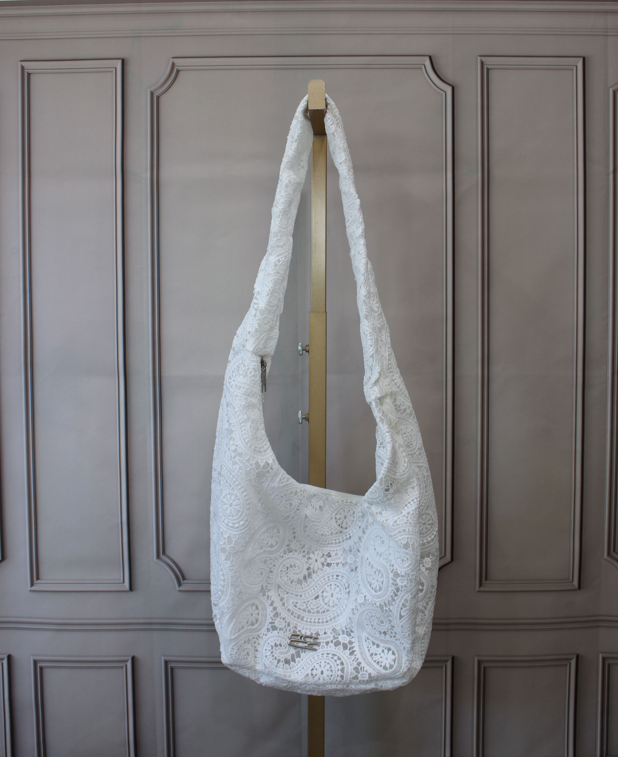 White Lace Tote Bag