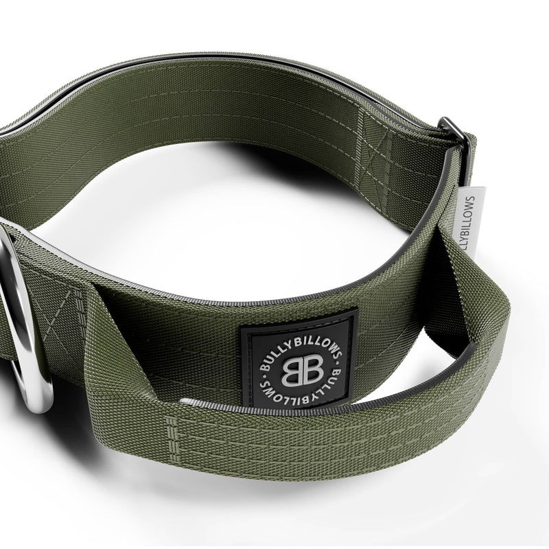 Thumbnail: 4cm Combat Collar with Handle - Dark Green
