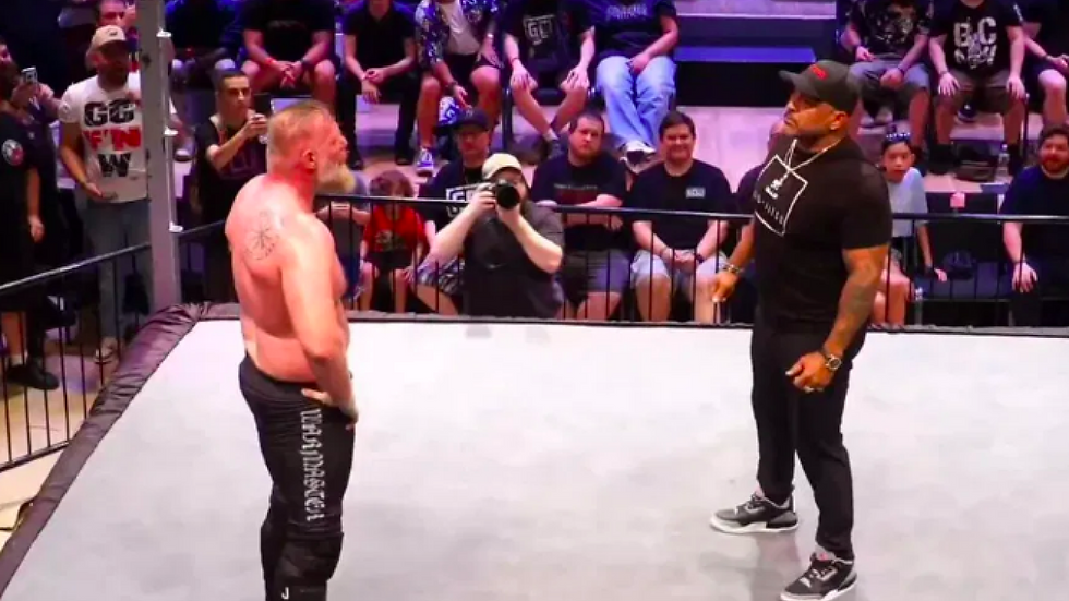 MVP confronting Josh Barnett at BloodSport