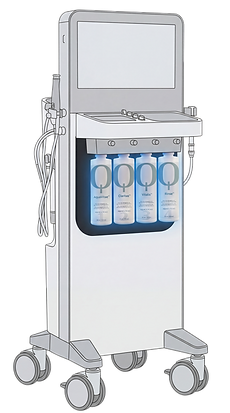 Appareil Hydrafacial avec produits Aquaceuticals