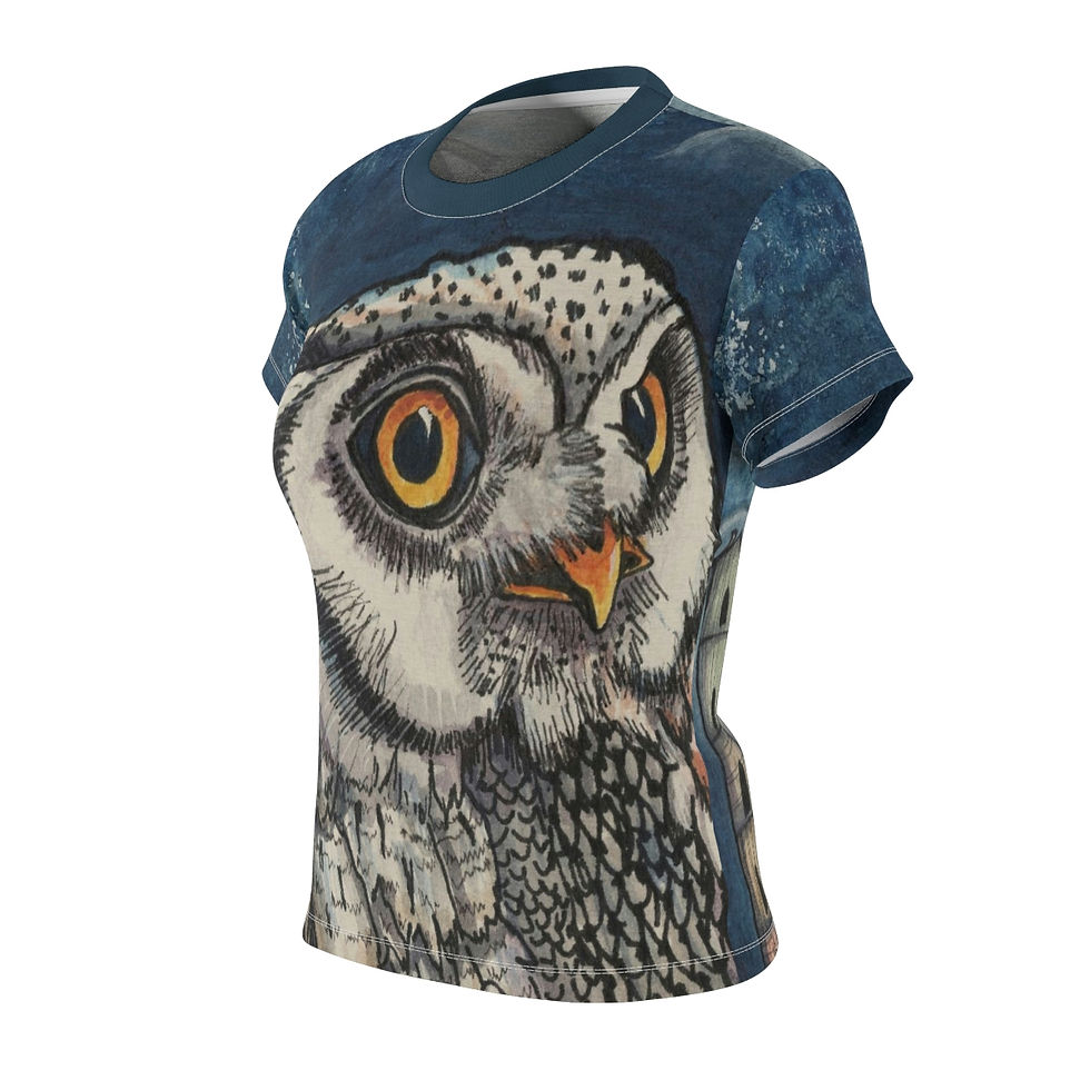 Thumbnail: Owl Hotel, Women's AOP Cut & Sew Tee, Sketchbook Collection