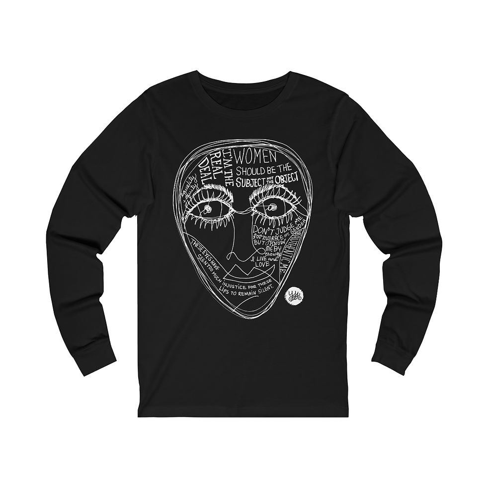 Thumbnail: Subject Not Object... (XS - 3XL) Unisex Long Sleeve Tee, YSS Sketch Collection