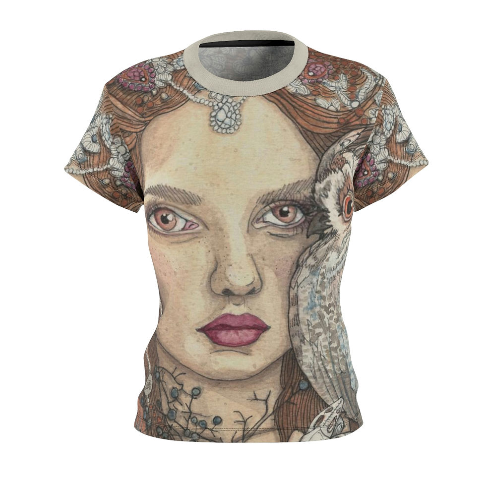 Thumbnail: Owl Princess, Women's AOP Cut & Sew Tee, Sketchbook Collection