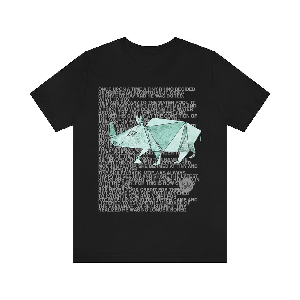 Thumbnail: Rhino Story, (XS - 3XL) Unisex Tee, YSS Sketch Collection