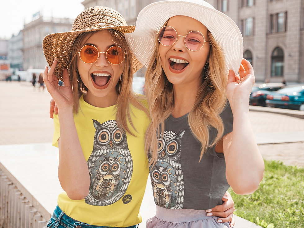 Thumbnail: Nesting Doll Owls, (XS - 3XL) Unisex Tee, YSS Sketchbook Collection