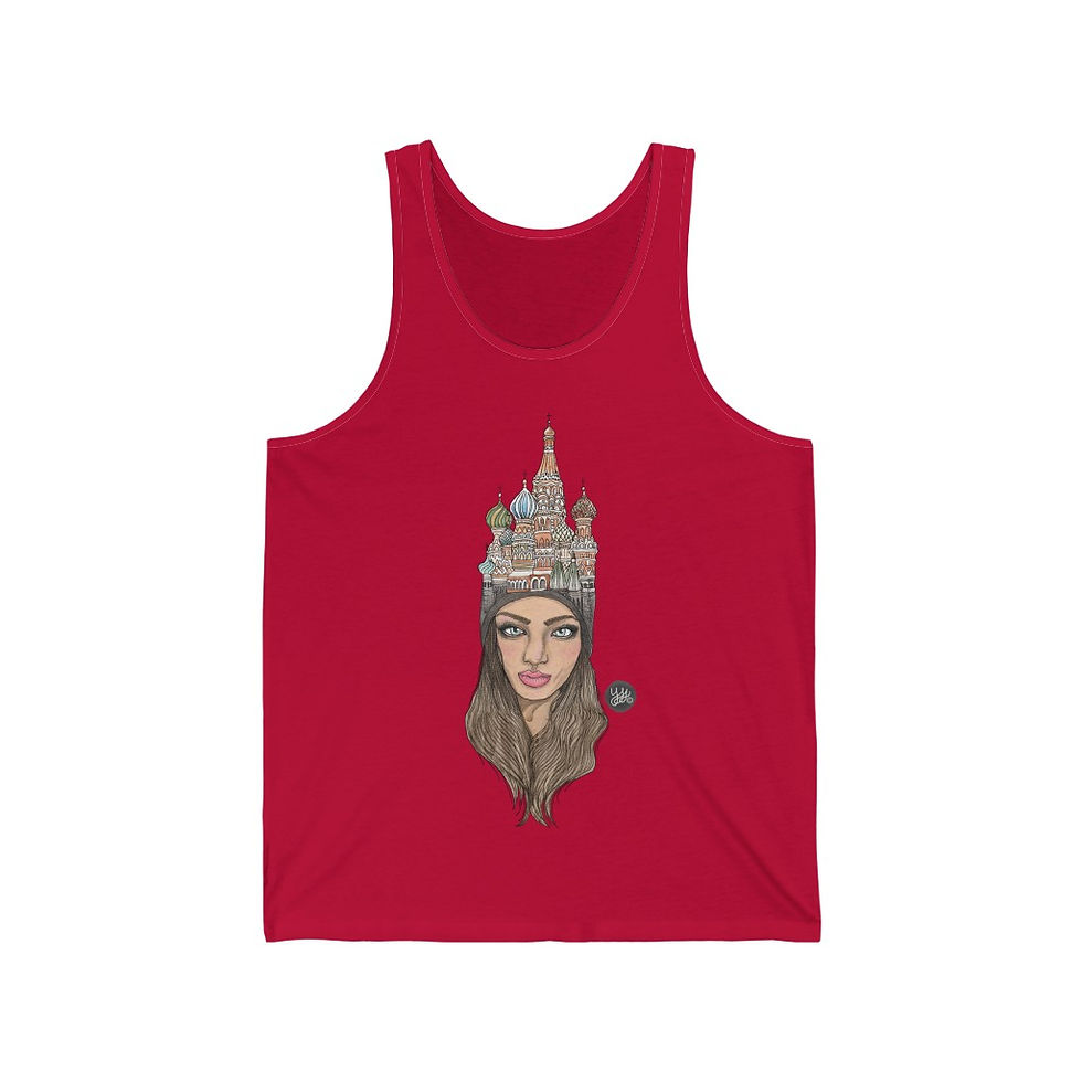 Thumbnail: Cathedral Crown, (XS - 2XL)Unisex Tank, Yelizaveta Sergei Art