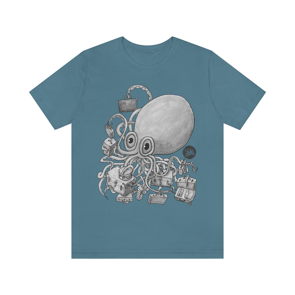 Thumbnail: Moving Day - Monochrome, (XS - 3XL) Unisex Tee, YSS Sketch Collection 