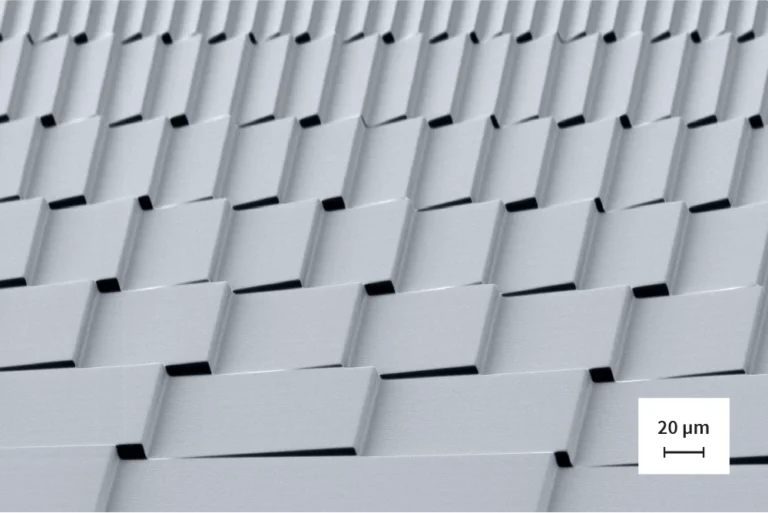 Blazed gratings at various angles from 10 to 70 degrees