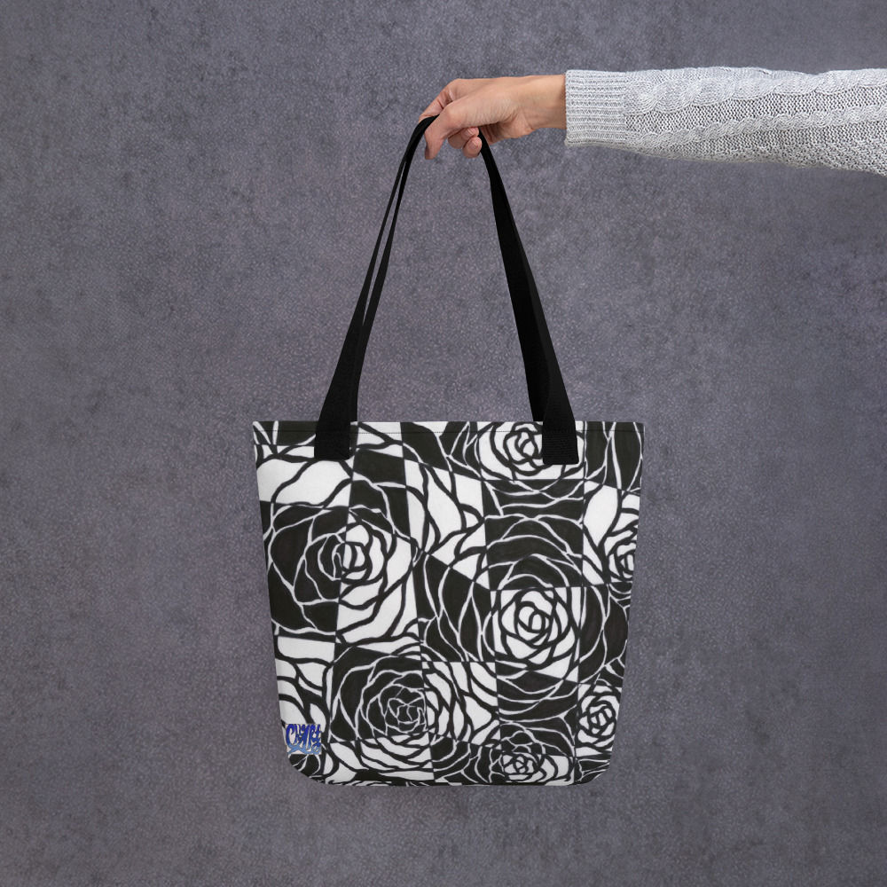 Roses III (black & white) Tote bag