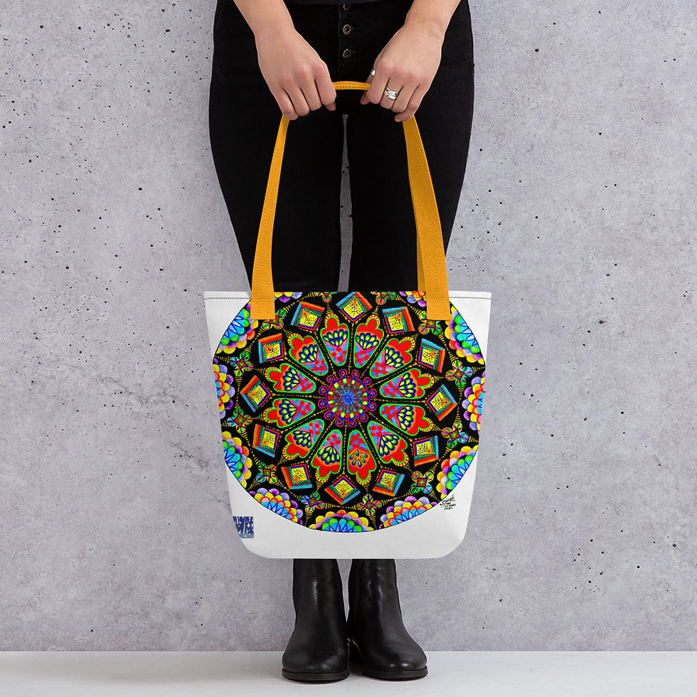 Thumbnail: Rose Window 3 (white) Tote Bag