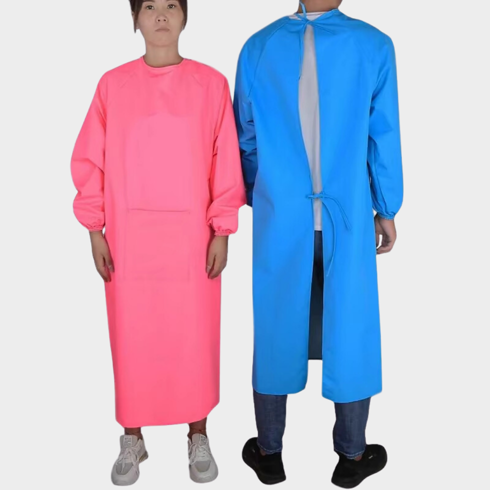 Thumbnail: Clothing Oil Resistant Unisex Apron Long Sleeve Waterproof Apron