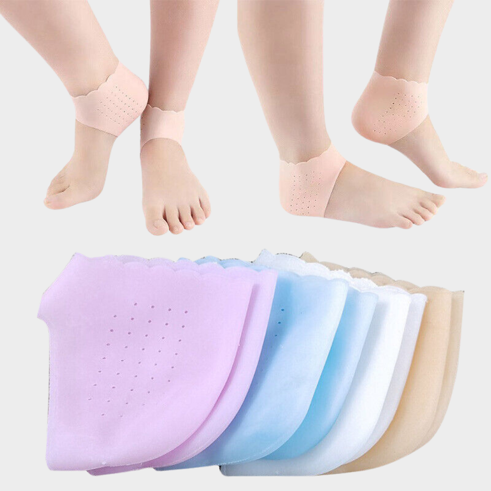 Minijatura: 2Pcs Gel štitnici za pete | Prozračne silikonske čarape za hidrataciju stopala