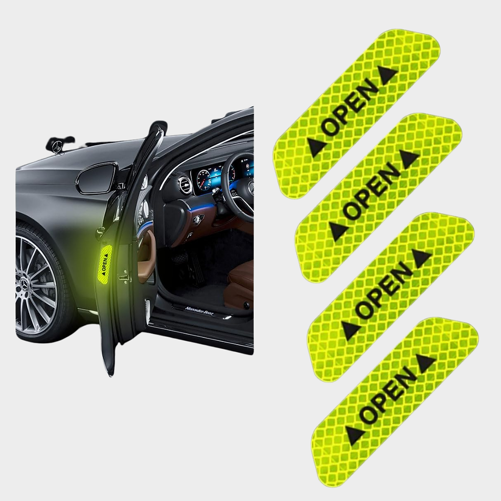 縮圖：4 件装汽车反光贴纸胶带高可见度夜间反光板