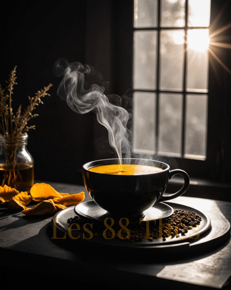 Latté doré du Jardin originel : recette végétale au chanvre, cacao et curcuma