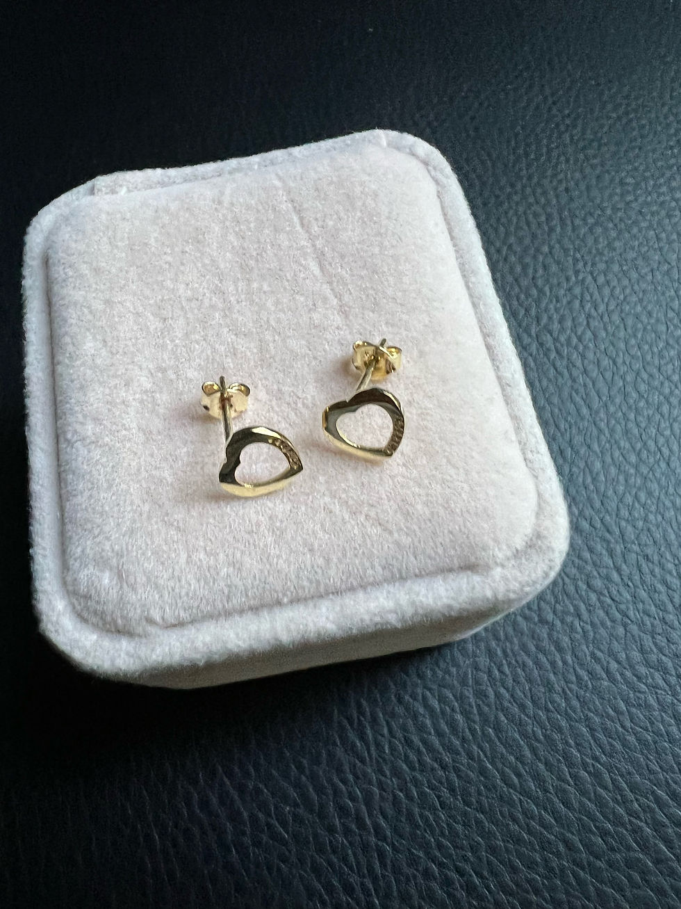 Thumbnail: Hollow Heart Stud Earrings