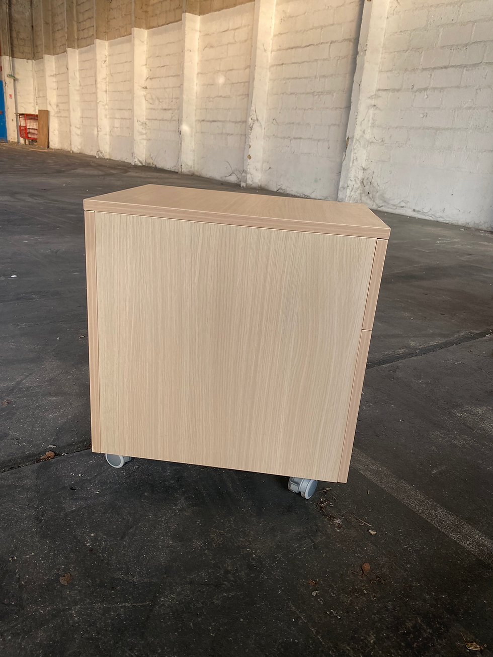 Miniature : Caisson de bureau à 2 tiroirs couleur bois avec clés (Qté : 29) CAI100