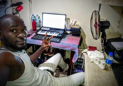 Mr.P at his home studio