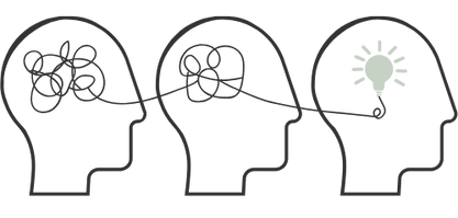 Illustration eines Denkprozesses