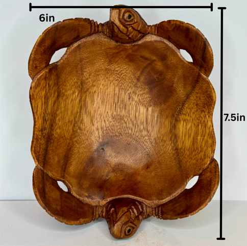 Wooden turtle bowl