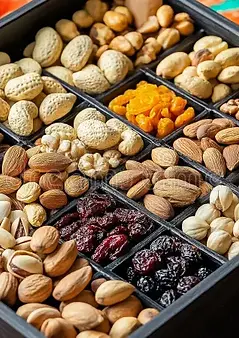festive-diwali-dry-fruit-gift-box-filled-assorted-nuts-dried-fruits-colorful-tablecloth-op