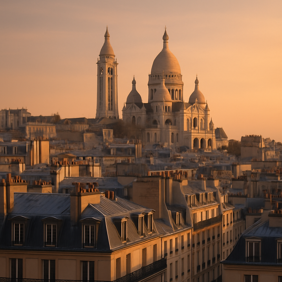 Montmartre view from Sacré-Cœur overlooking vibrant Paris