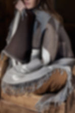 Luxury warm throw blanket in an elegant living room setting