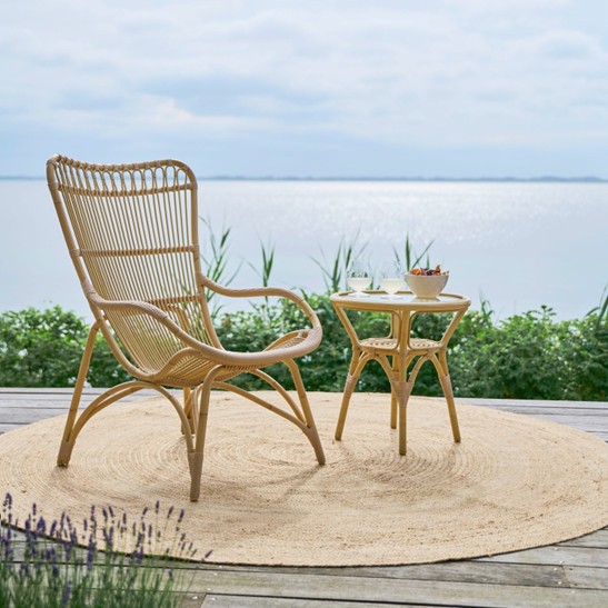 St Barth terrace with refined neutral tones and balanced luxury outdoor décor