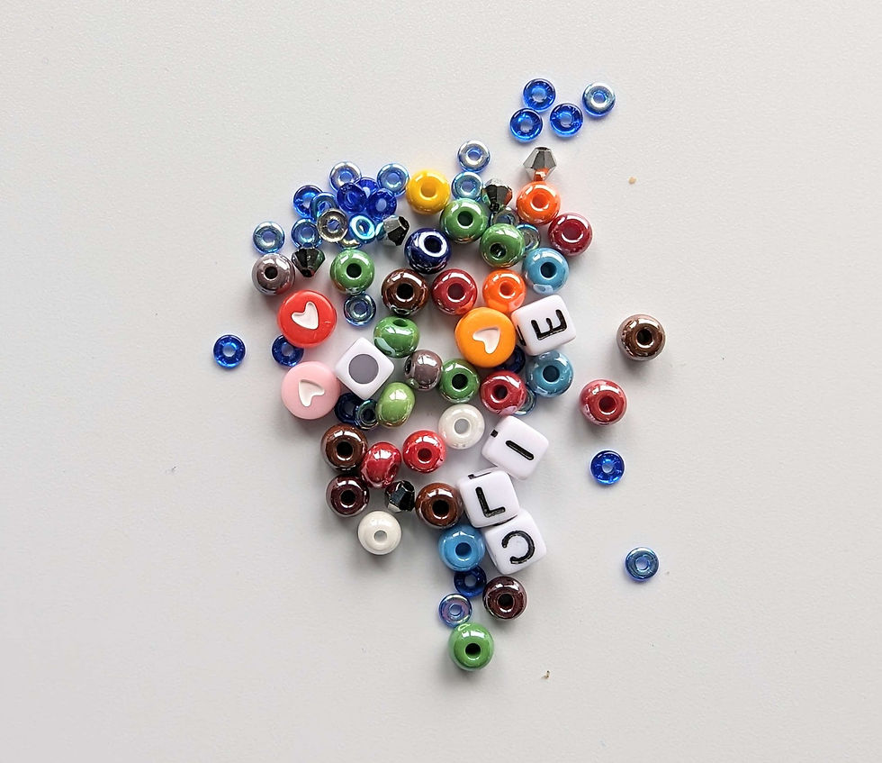 Thumbnail: name bracelet, make your own bracelet gift, glass bead bracelet kit, craft kit