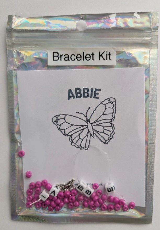 Thumbnail: Bracelet kit, Make your own butterfly bracelet, personalised, party bag favours,