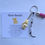 Thumbnail: Good Luck gift, Teddy bear keyring,  personalised bag charm, Sunshine bear