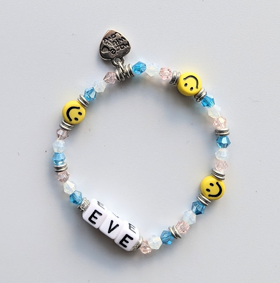 Thumbnail: DIY stretchy bracelet, beaded name bracelet, name bracelet, craft kit