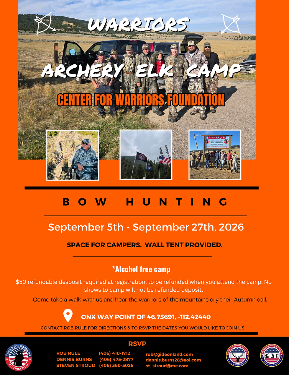 Warriors Archery Elk Camp - Center for Warriors Foundation