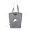 Thumbnail: Dog & Butterfly Grey Tote Bag