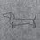 Thumbnail: Line Dachshund Grey Tote Bag