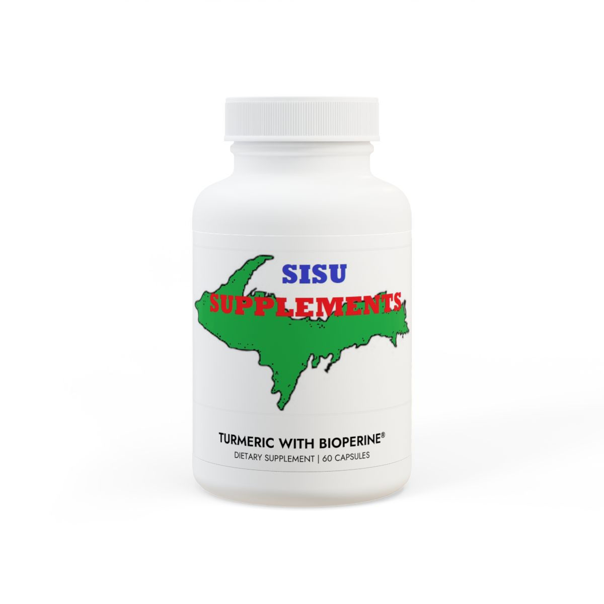 SISU Turmeric with BioPerine® (Pepper Fruit Extract) Supplement (60 Capsules)