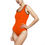 Thumbnail: Hunter's Orange One-Piece Swimsuit, Classic Swimwear, Beachwear, Pool Party