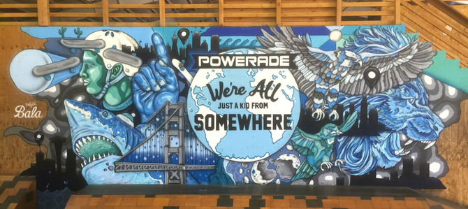Powerade Murals at Woodward Camps