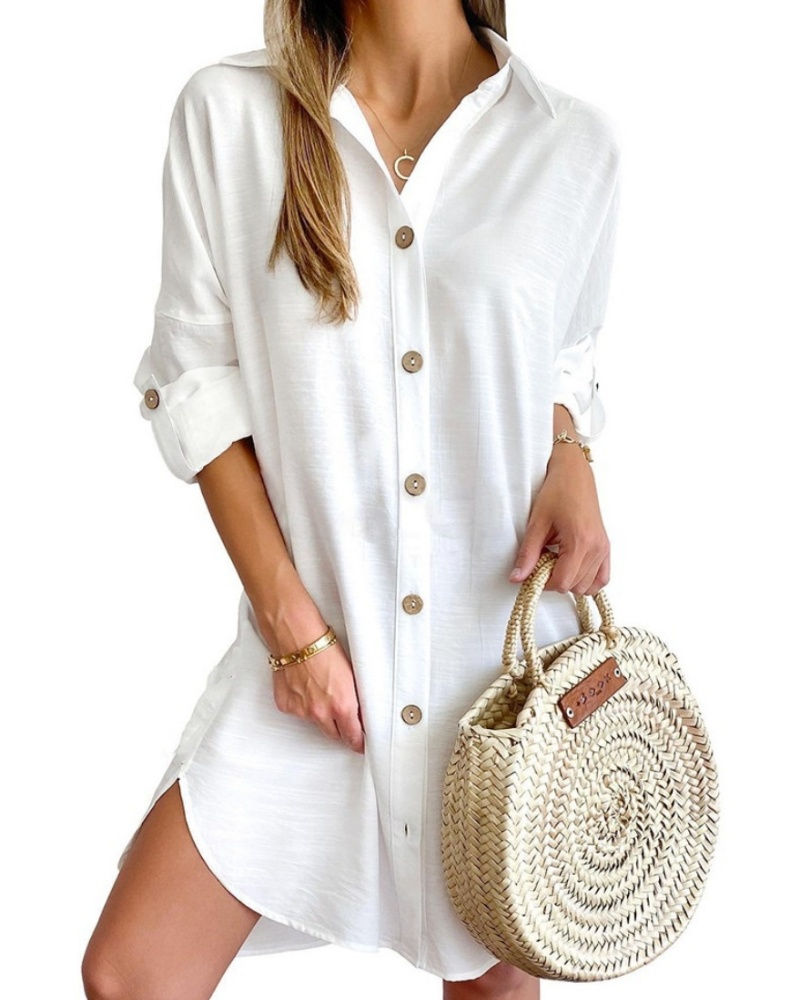 VESTIDO TÚNICA BOTÕES ÉLÉGANCE