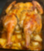 Spatchcock oven roasted chicken