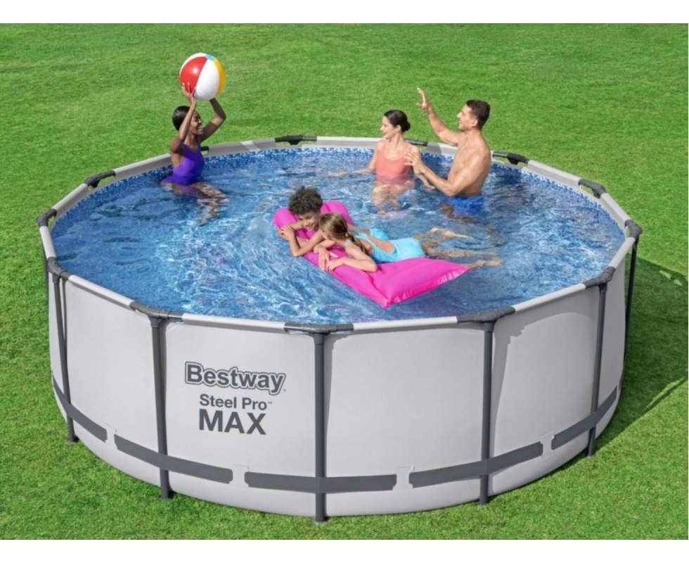 Прев'ю: Bestway 5618W (396х122 см) з фільтром, драбиною та тентом [55кг] 124x55x38