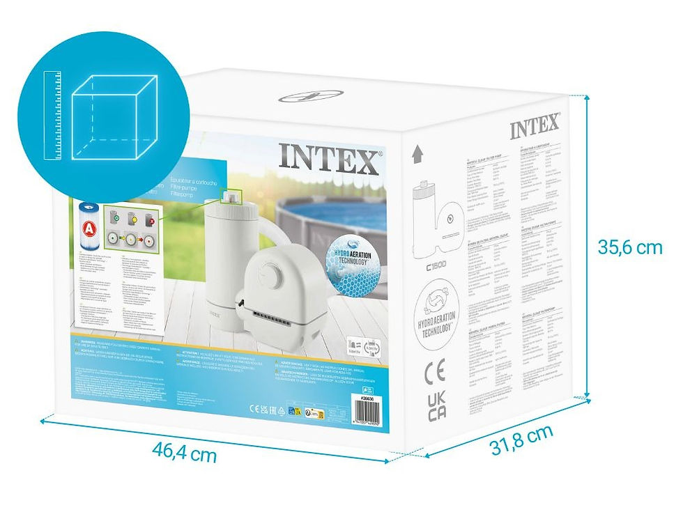 Прев'ю: Intex 26636, насос-фільтр картриджний 5678 л/г [8.2кг] 49x33x38