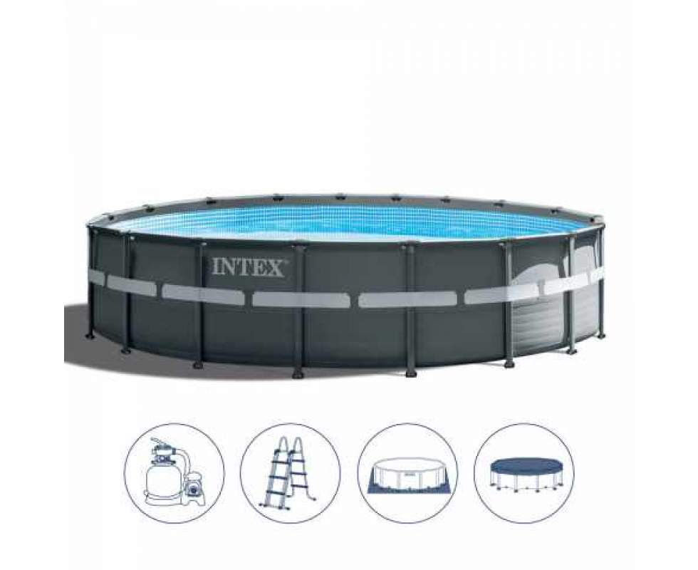 Прев'ю: Intex 26330 (549x132 см) з піщаним фільтром та драбиною [125кг] 93x52x130