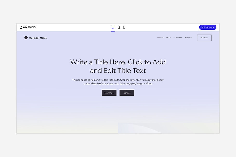 Wix Studio wireframe